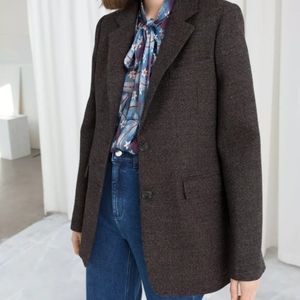 NWT & Other Stories Oversized Textured Wool Blazer